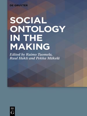 cover image of Social Ontology in the Making